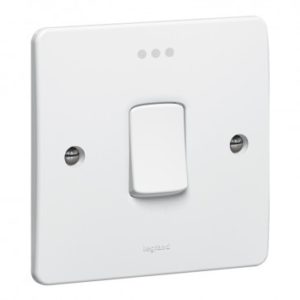 Switch Double Pole 20A with neon Synergy Legrand