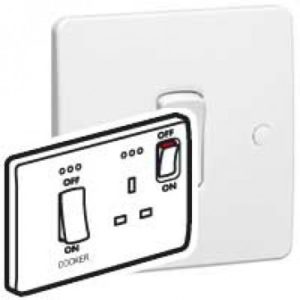 Cooker Unit 45A Double Pole with Neon + Socket 13A Synergy Legrand