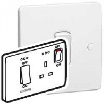 Cooker Unit 45A Double Pole with Neon + Socket 13A Synergy Legrand