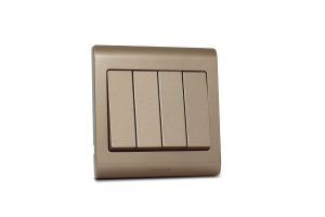 Switch 4 Gang 2 Way R Series Champagne 16A MK Honeywell R4784CGL
