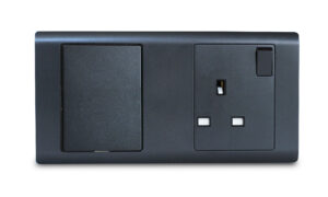 Combination Switch 1G 2W + S/Socket 13A Graphite R-Series MK Honeywell