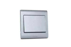 Switch 1 gang 1 Way R Series Satin Titanium 16A MK Honeywell R4781W1STT
