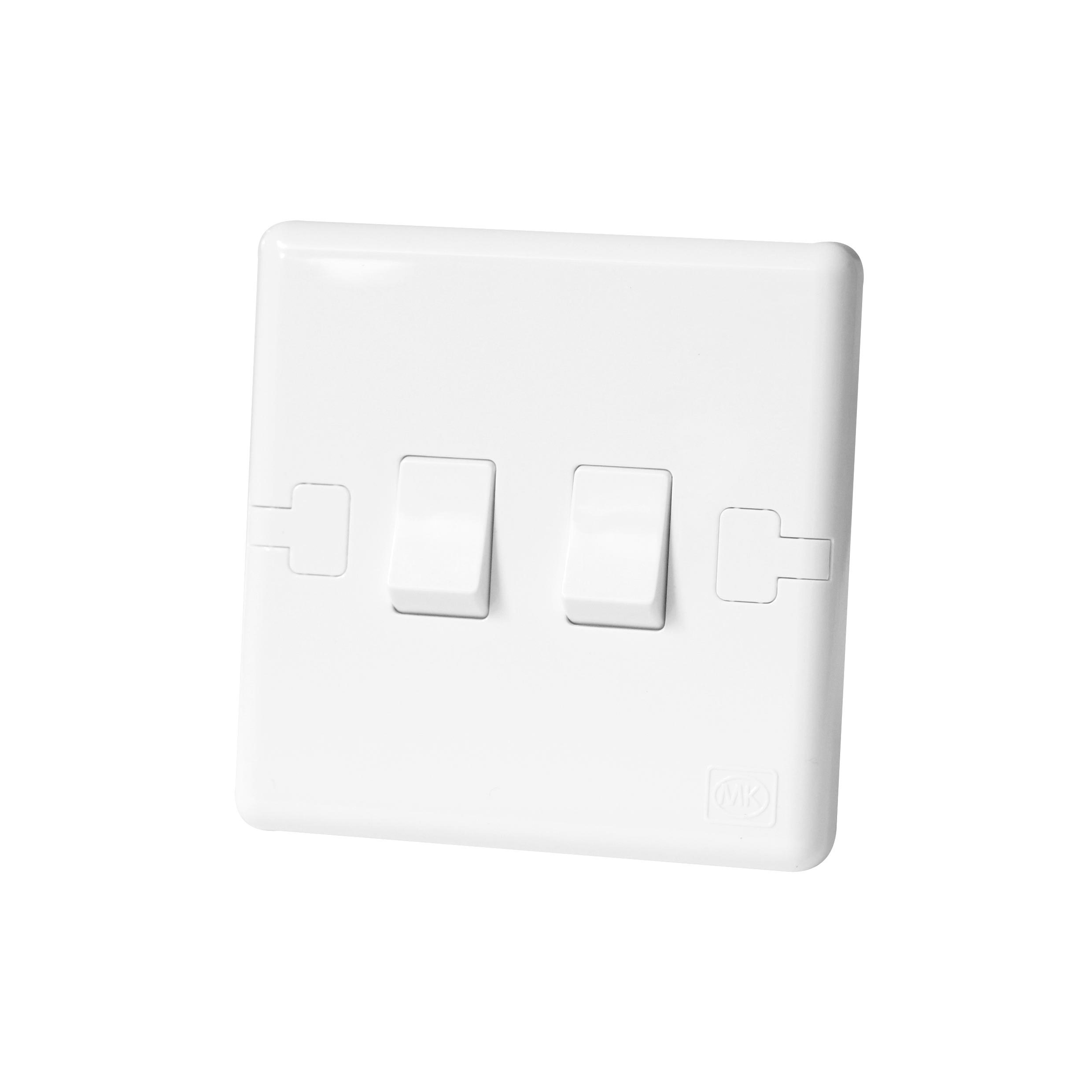 Switch 2Gang 1Way MK Honeywell Ecore