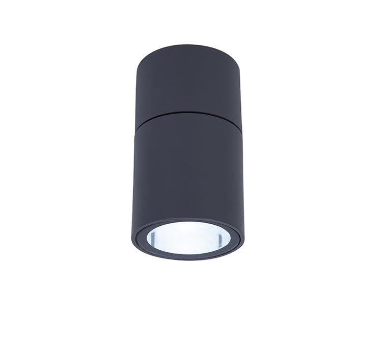 Surface Ceiling Downlight Plastube Black UH3173-2405-B Lights By RD