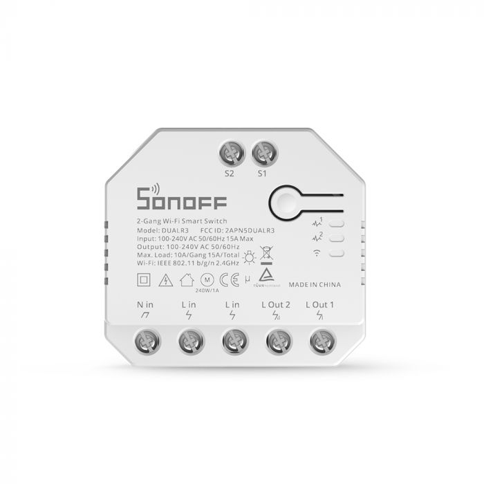 Dual Relay Wifi Smart Switch With Power Metering Sonoff DUALR3