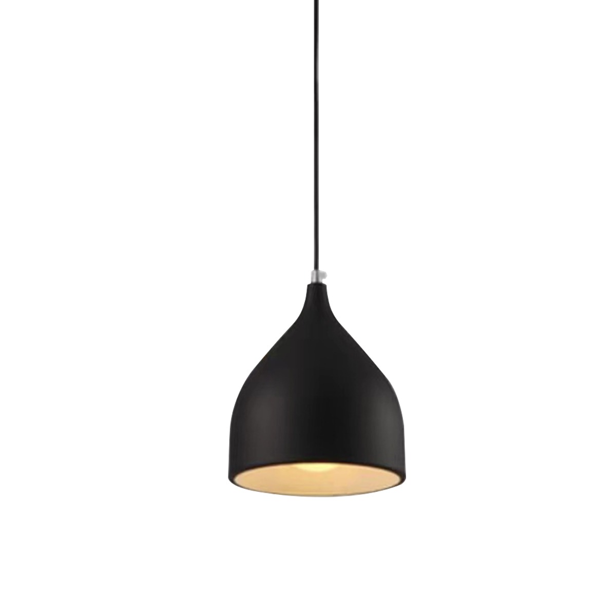 Hanging Lamp Diameter 17cm Black + 1 MT Wire Complete With Led Bulb 12W