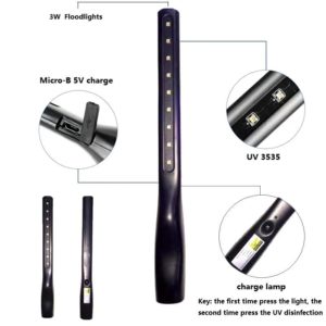 Portable LED UVC Disinfection Light – HUV-01