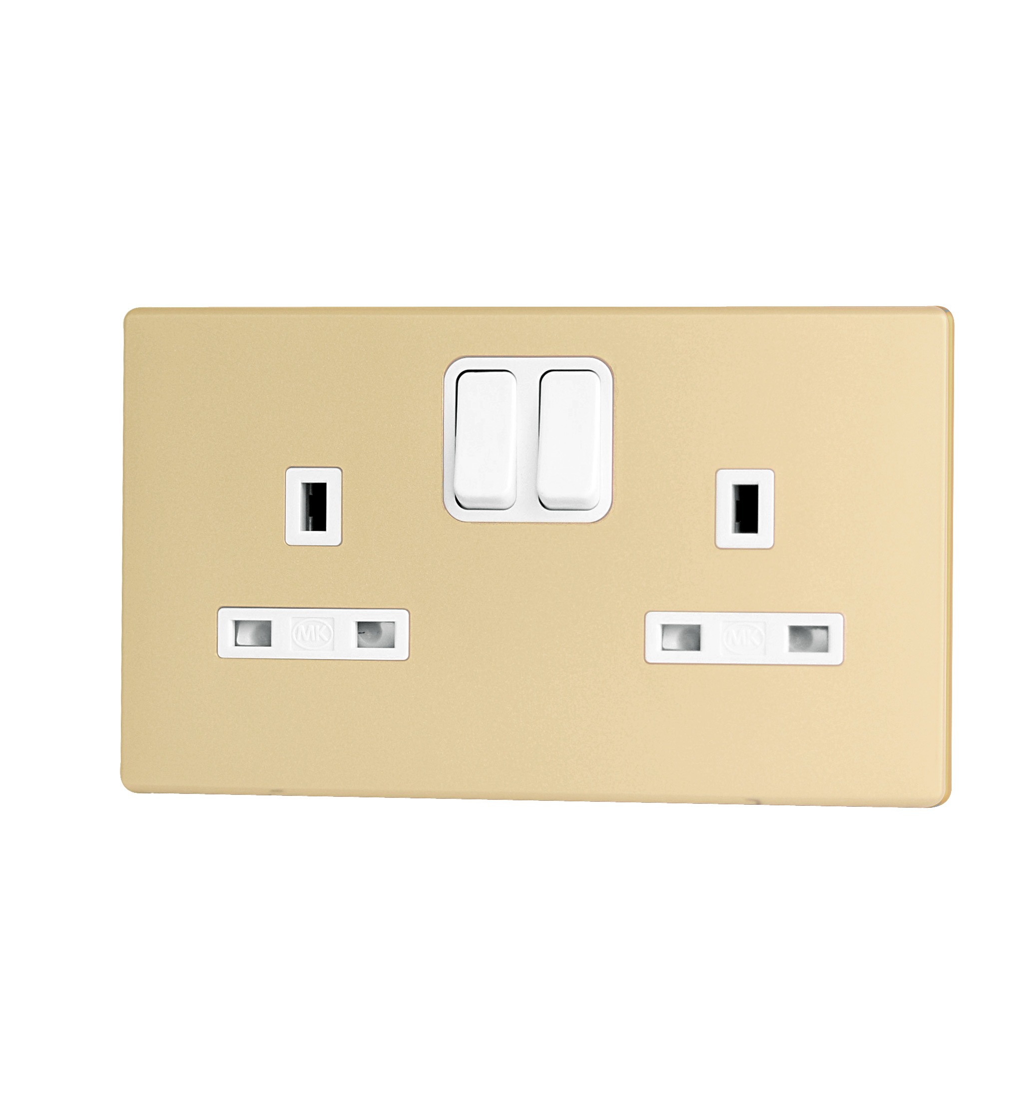 Switched Socket 13A 2Gang MK Honeywell Avant Champagne
