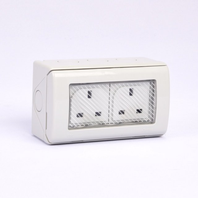 Socket Waterproof 13A double Kripal - UKW-2S