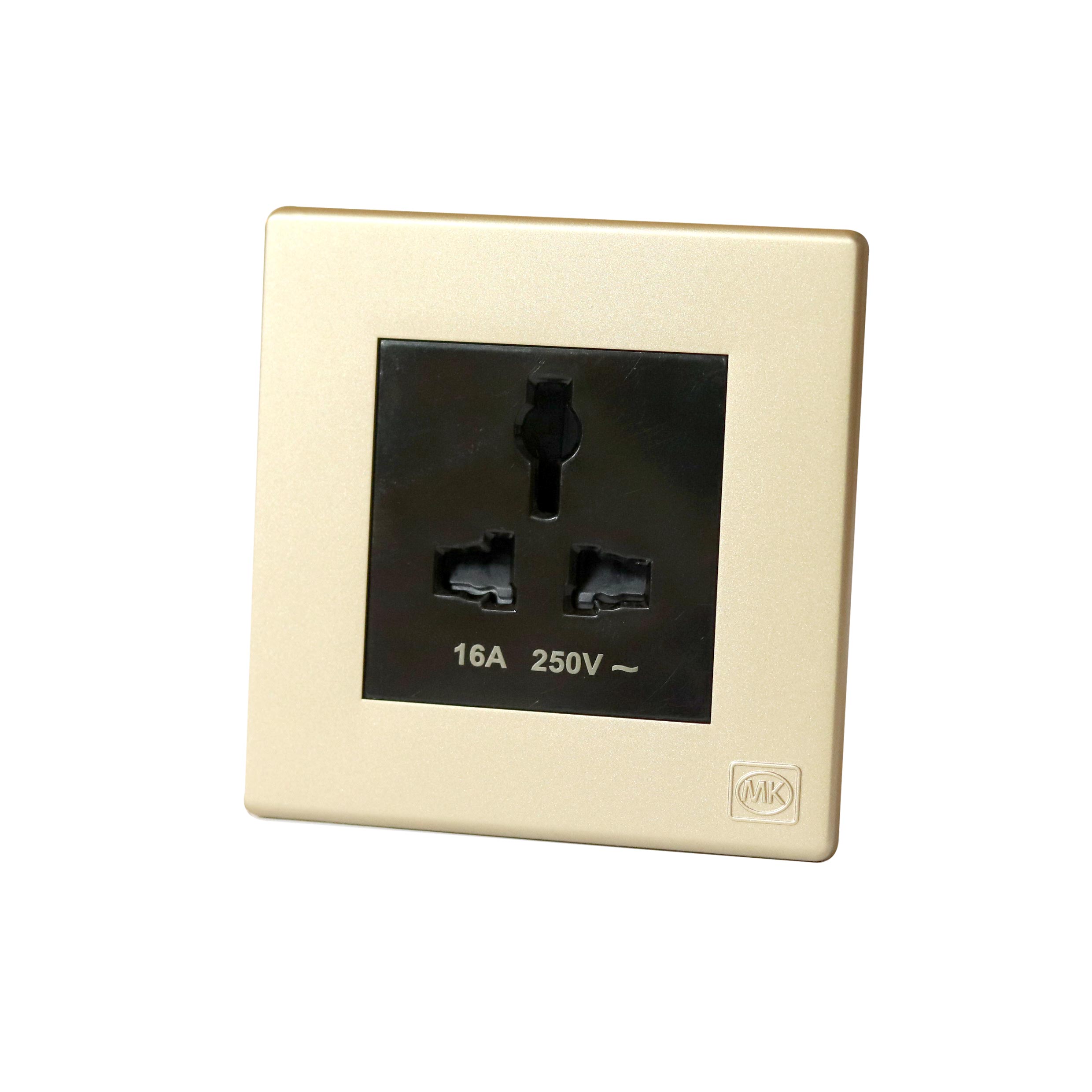 International Socket 16A Single Black MK Honeywell Avant Champagne