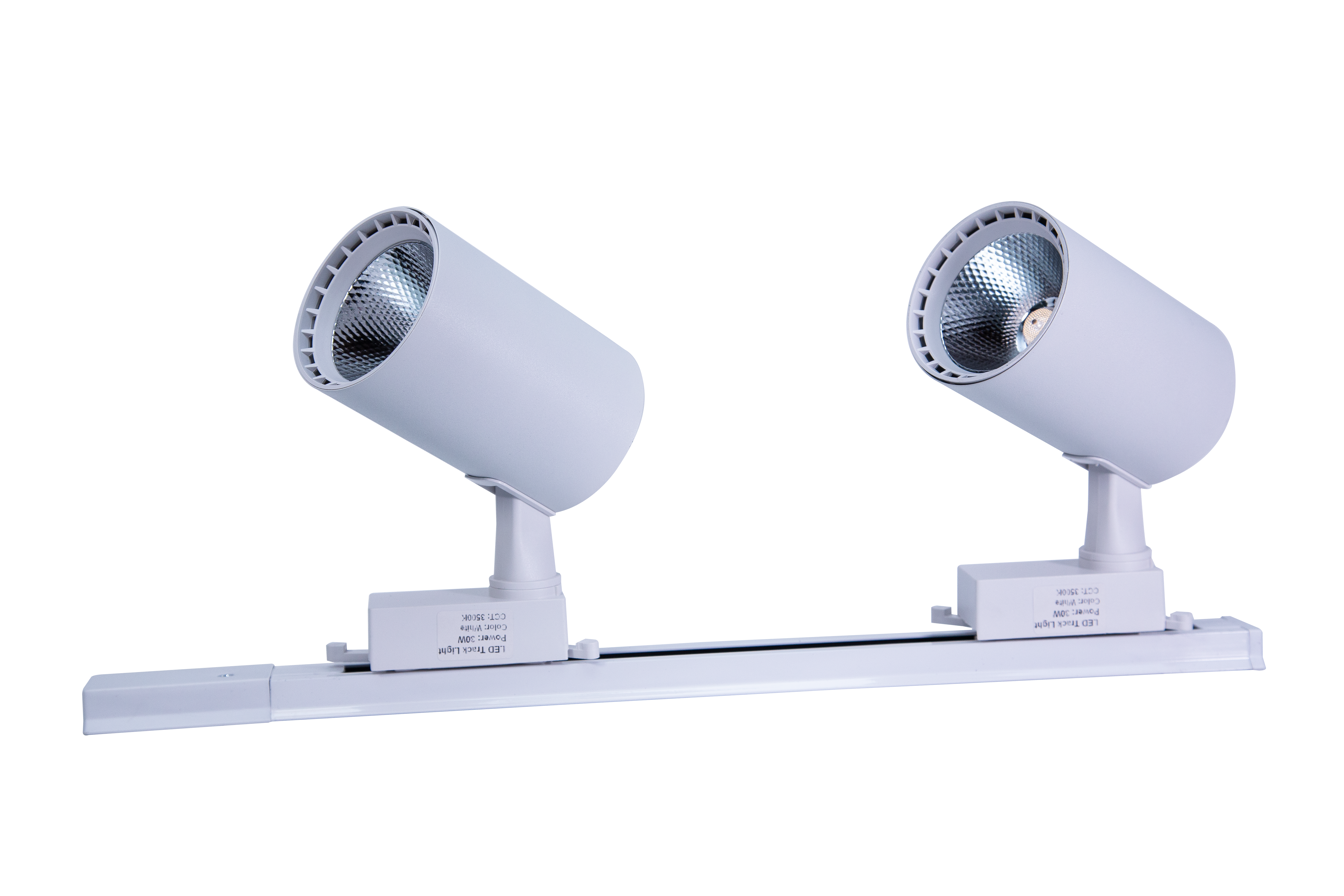 2x30W Led Cob Tracklight Spot White Color, Daylight On Rail 50CM