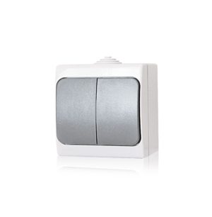 Switch Waterproof 2Gang 2Way Double Ingelec 5892/20