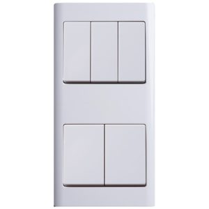 Combination Switch 2 Gang 2 Way And 3 Gang 2 Way R Series MK Honeywell