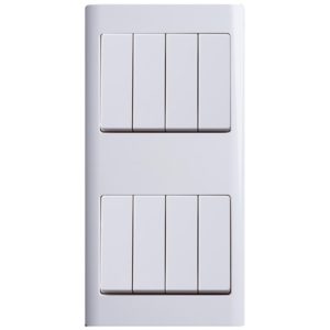 Combination Switch 4 Gang 2 Way and 4 Gang 2 Way R series MK Honeywell