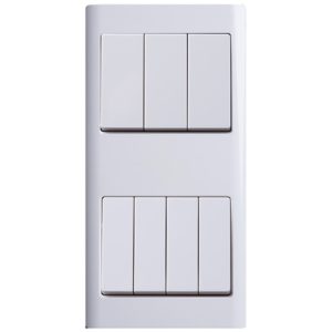 Combination Switch 3 Gang 2 Way and 4 Gang 2 Way R Series MK Honeywell