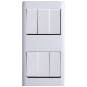 Combination Switch 3 Gang 2 Way and 3 Gang 2 Way R Series MK Honeywell