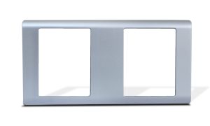 Landscape Frame Double R Series Satin Titanium MK Honeywell R21HSTT