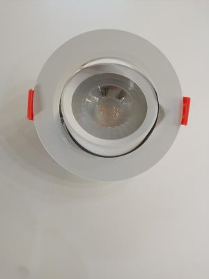 Recesses 3 Colors Rotable (3000/4000/6500K) Led Downlight 5W White Fixture LY Ref: APL-TD-4415A