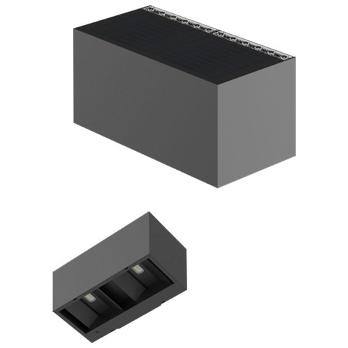 Solar Wall Lamp Twin CUBE SWL-33