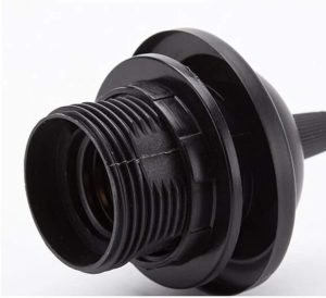 Lampholder E27 Black With Ring