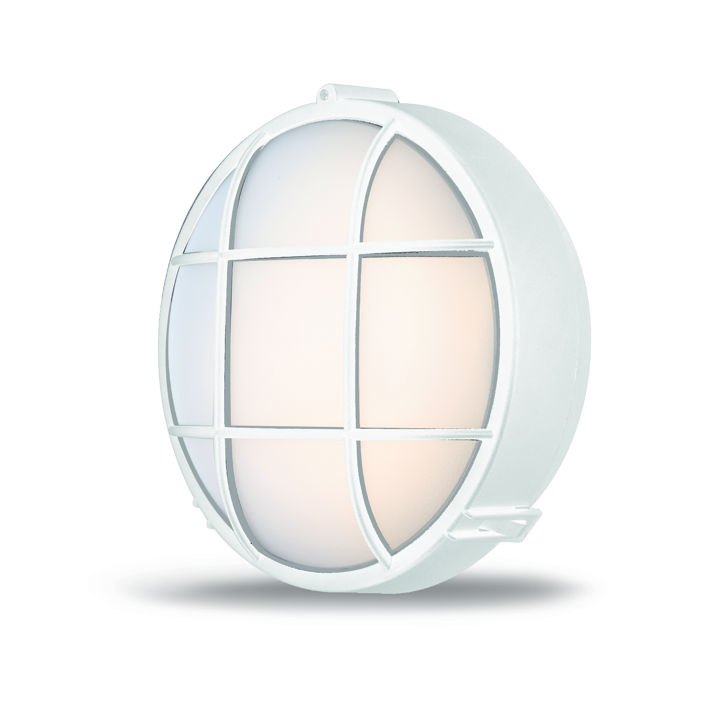 Round Wall & Ceiling Plastic Bulkhead White IP44 Ref: UH3041-0107-W