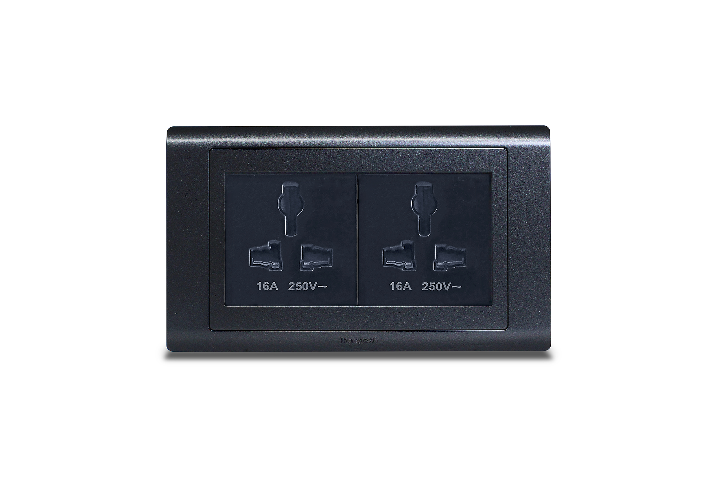 Twin Universal Socket Black with Frame Urban Graphite SX2837BLK(x2) + R5452GPH
