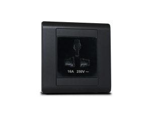 Single Universal Socket Black with Frame Urban Graphite SX2837BLK+R5451GPH