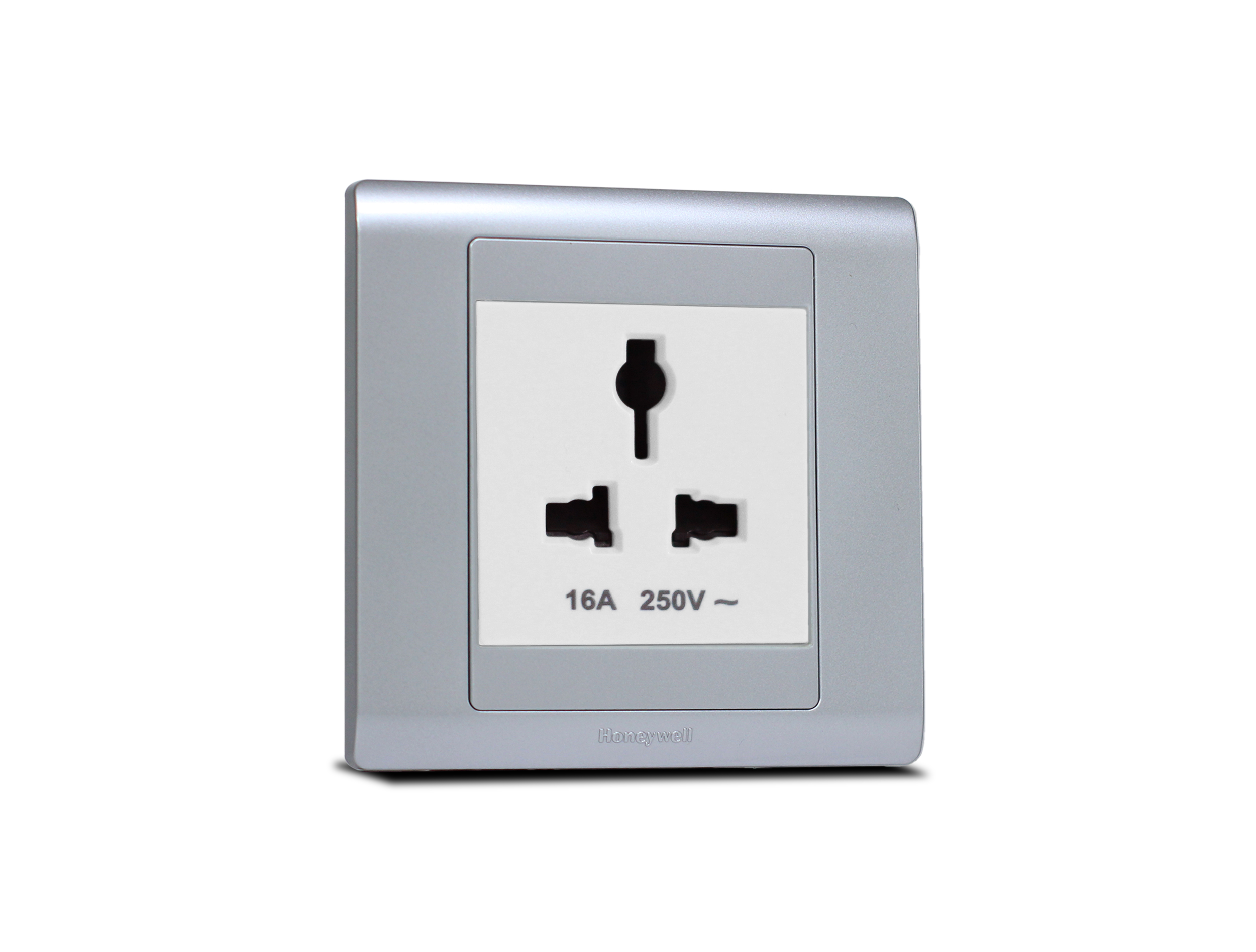 Single Universal Socket White with Frame Satin Titanium SX2837WHI + R5451STT