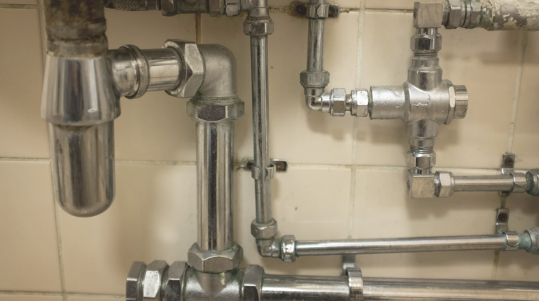 plumbing of bathroom