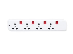 Extension Universal 4 Ways 13A 250V Neon – 2140N