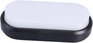 OVAL LED BULKHEAD 15W 3000K W/PROOF BLACK – REF:WP-02BL