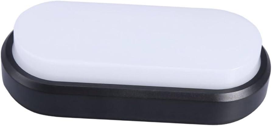 OVAL LED BULKHEAD 15W 3000K W/PROOF BLACK - REF:WP-02BL