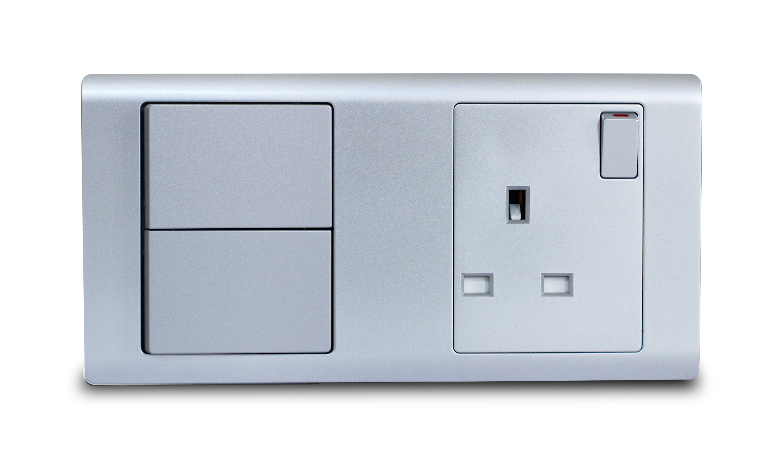 Combination Switch 2G 2W + S/Socket 13A Titanium R-Series MK HoneyWell