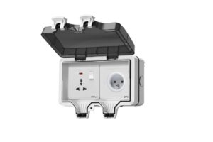 S/Socket 13A 2G Universal with Neon + Socket 16A W/Proof IP66 – BE27